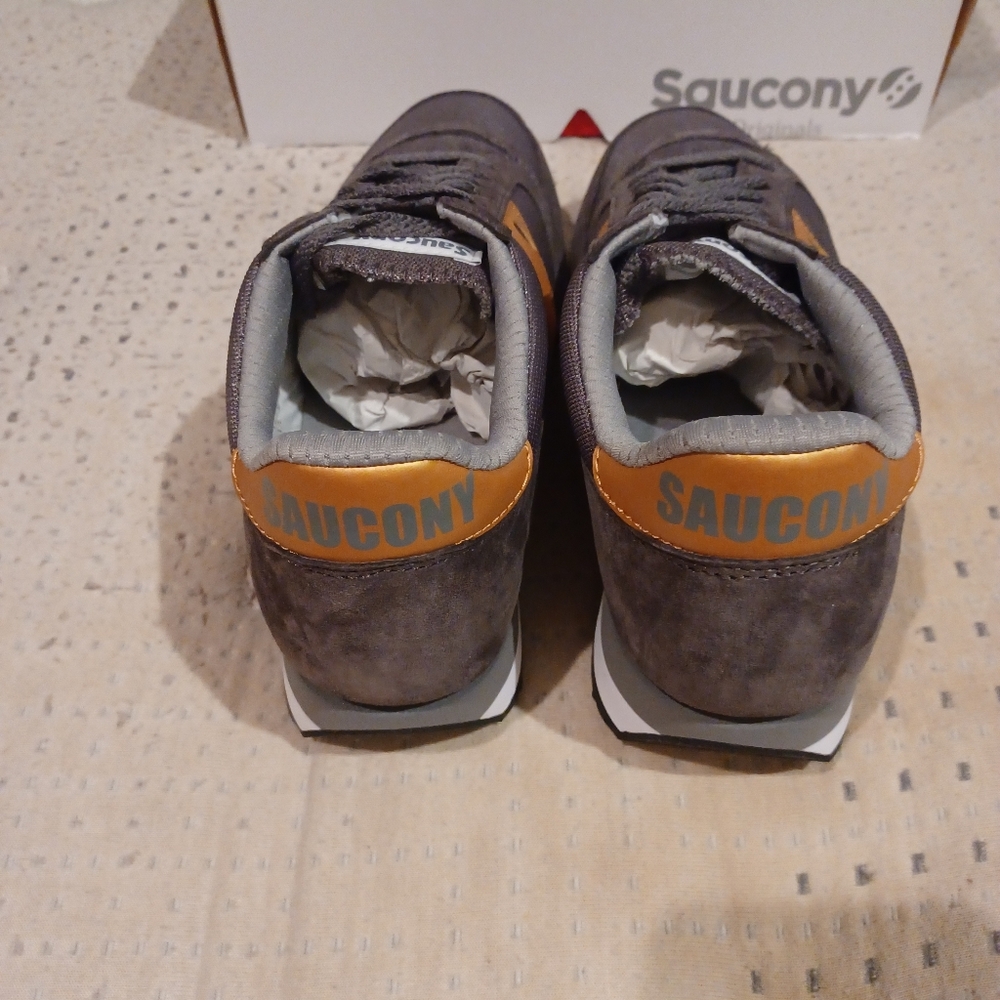 Saucony Women's Gray and Gold Athletic Shoes - Picture 3 of 6